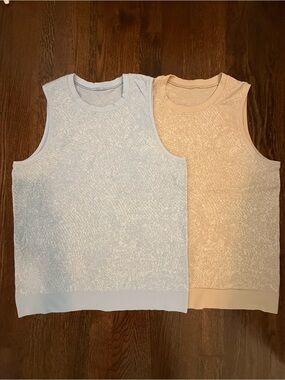 lululemon athletica Sleeveless Tank Tops in Light Blue and Light Beige (bundled)